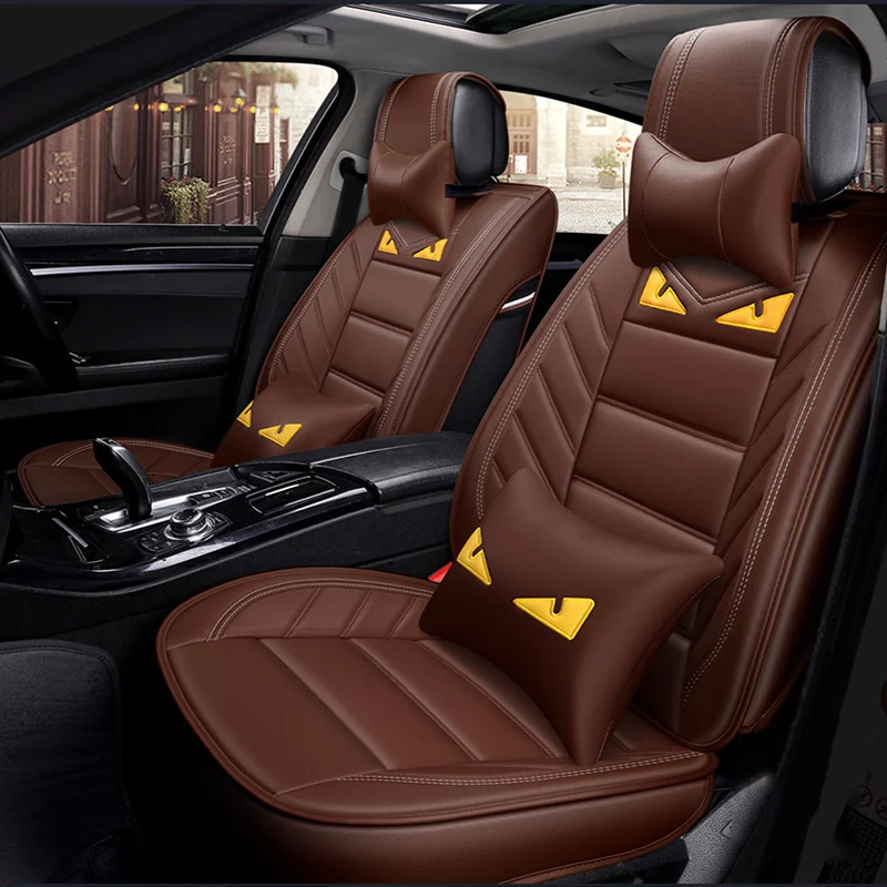 ZRCGL Universal leather Car Seat covers for Smart all models fortwo forfour auto styling accessories car floor mat