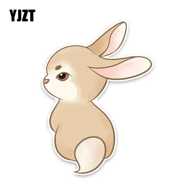

YJZT 14CM*10CM Cute Animal Rabbit PVC Car-styling Car Sticker Decals C29-0211