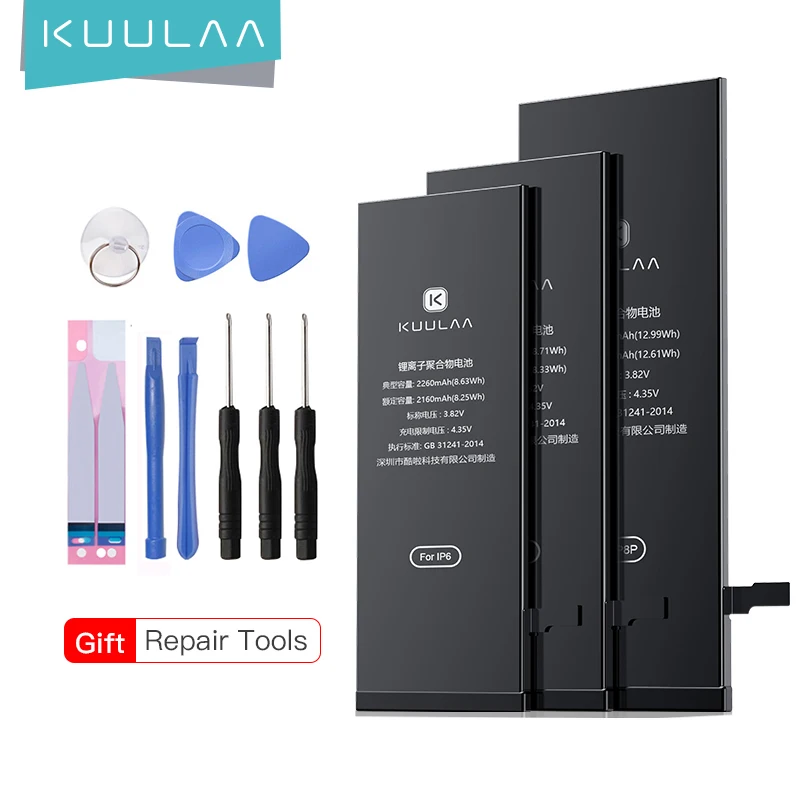 Аккумулятор KUULAA для iPhone 5S 6 6S 7 8 Plus X 6Plus 10 | Мобильные телефоны и аксессуары