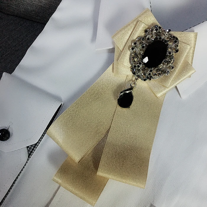 Ribbon Bow Tie Британский женский мужской свитер, рубашка, бант из ленты, галстук-платок, деловые, свадебные, Клубные, вечерние, сплав, стразы, кристалл, галстук-бабочка, формальный галстук - Цвет: Ribbon Bow Tie