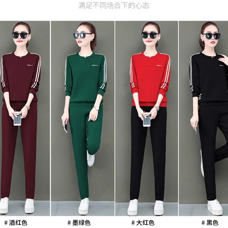 

Autumn Sports Clothing Casual WOMEN'S Suit Early Autumn 2019 Autumn New Style Fashion Western Style Spring And Autumn Hoodie Two