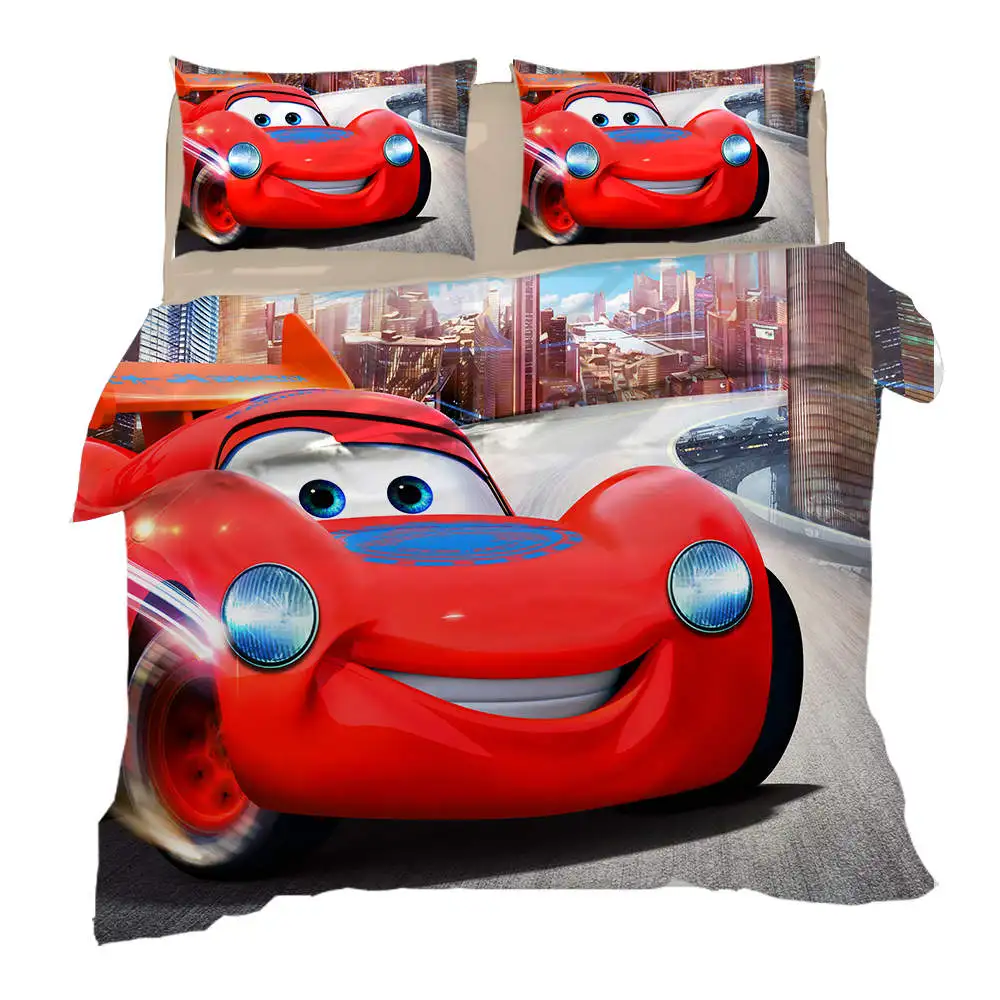 Комплект постельного белья из 3 предметов с 3D рисунком пододеяльник Queen Size Disney