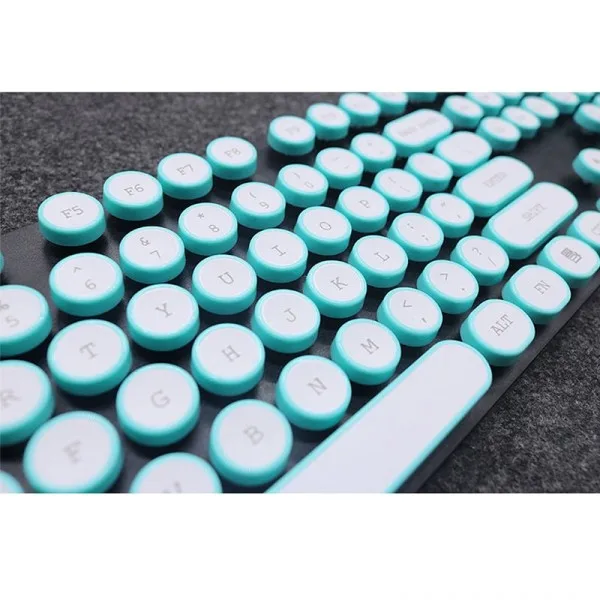 Зеленый DIY Keycap Ретро СТИМ панк машинка механическая клавиатура Keycap 108 ключи стандартные ключи для геймеров клавиатура клавиша - Цвет: Зеленый