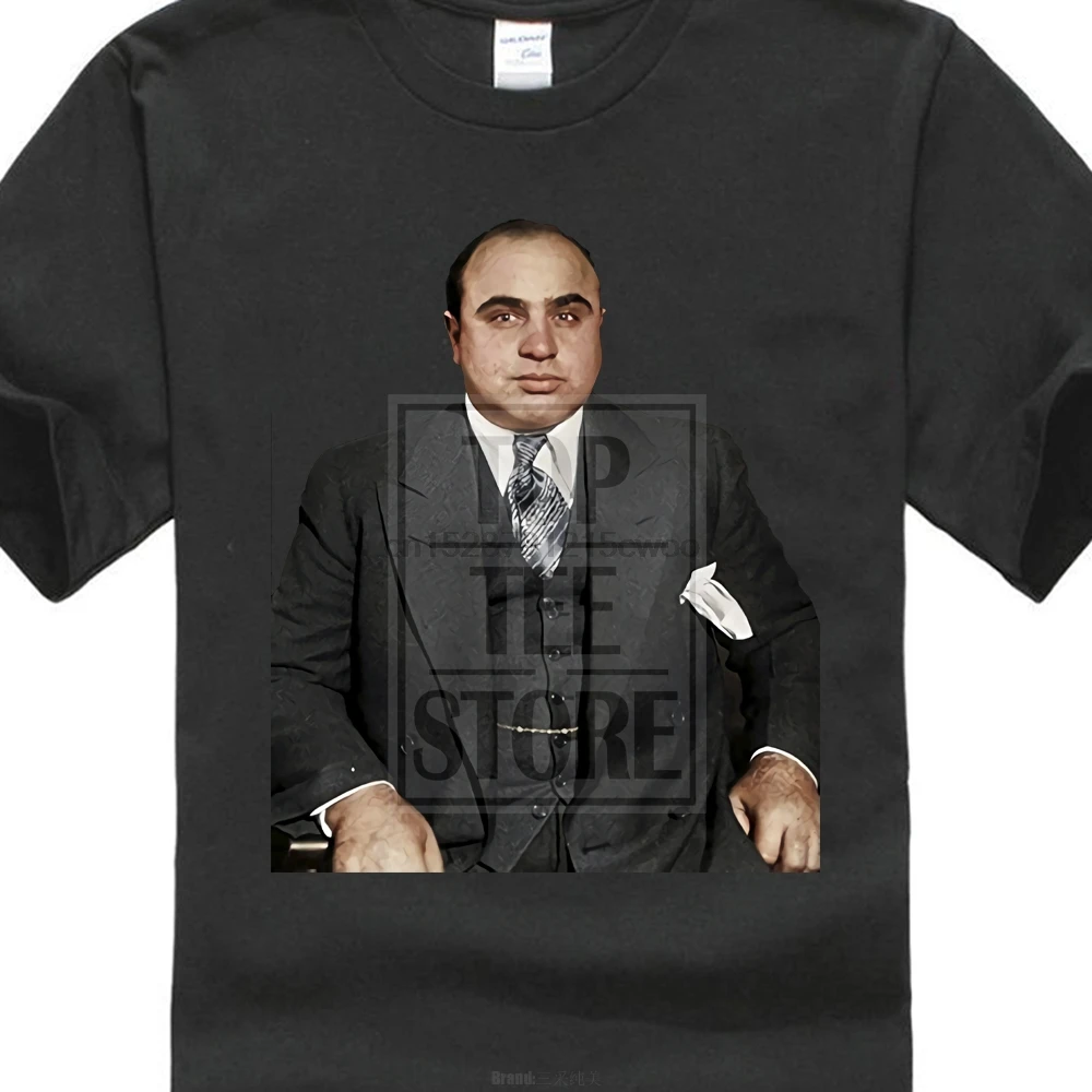 Новая модная футболка с графическим буквенным принтом Al Capone оригинальный