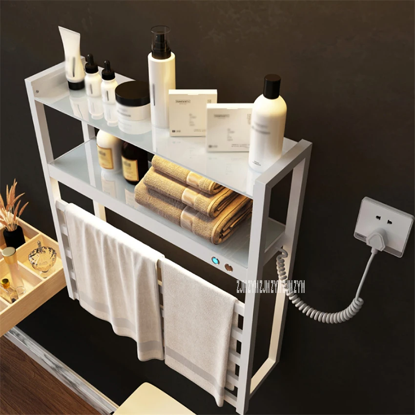 UV Sterilization Heated Towel Rail Wall Mounted Electric Heating Rack With Storage Intelligent Warmer 220V | Обустройство дома