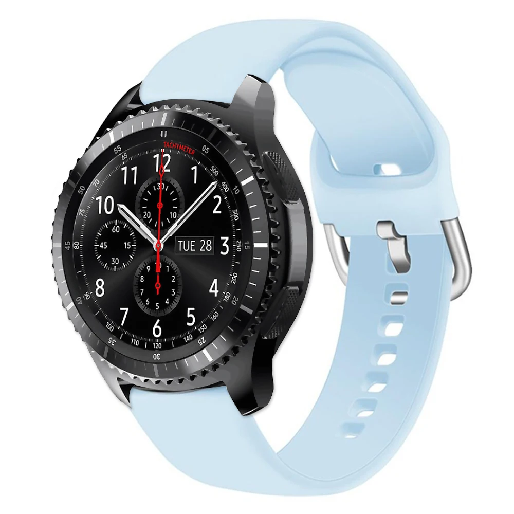 Ремешок Active2 для samsung Galaxy watch active 2 46 мм 42 мм gear S3 frontier/gear sport 20 мм 22 мм ремешок Amazfit bip - Band Color: light blue 7