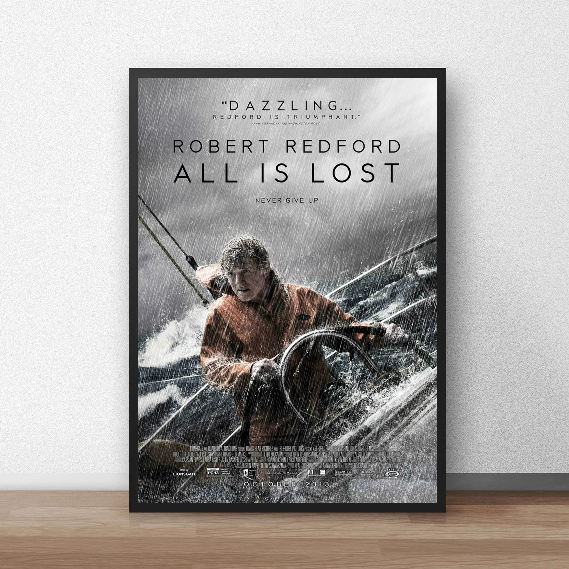 

Классический кинопостер All Is Lost, холщовая печать, украшение для дома, настенная живопись (без рамки)