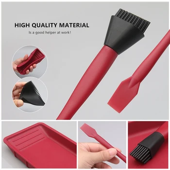 

4PCS Woodworking Glue Tools Kit Narrow Brush Wide Brush Soft Silicone Thin Blade Shovel Flat Scraper Glue Tray Wood Glui