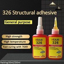 

Fast Curing High Strength 326 Structural Adhesive General Purpose Anaerobic Sealant For Bonding Rigid Materials 1pc 50ml Bottle