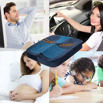 

U-Shape Car Seat Cushion Memory Foam Seat Support Office Home Using Cushion Coccyx Memory Foam Slow Elastic Pain Relief Seat #C