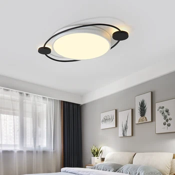 

Remote Control Modern LED Ceiling Chandelier Living Bedroom Study Balcony Acrylic Interior Chandelier Lighting Free Shipping