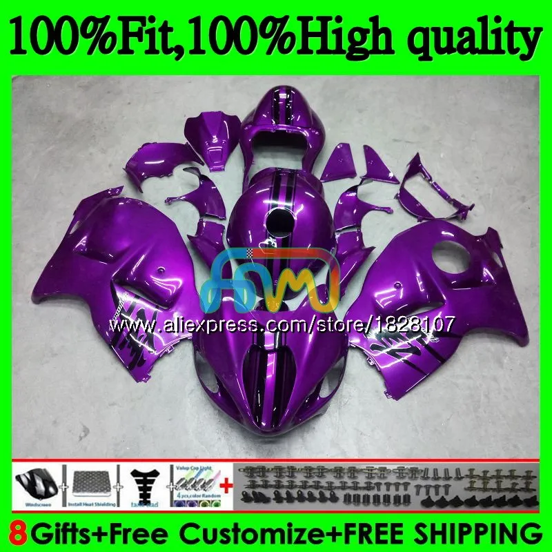 Инъекции для SUZUKI Hayabusa GSXR 1300 GSXR-1300 57BS. 170 GSXR1300 08 новые фиолетовые 13, 14, 15, 16 лет 2008 2013 обтекатель