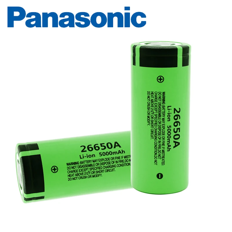 

Panasonic High Capacity 5000mAh 3.7V Rechargeable 26650 Lithium Battery for Flashlights/Solar/UPS/Electronic Tools
