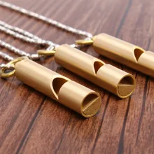 Чистый латунный свисток для выживания на открытом воздухе, свисток для выживания детей, металлический свисток для тренировки высоких частот, оборудование для выживания в открытой местности