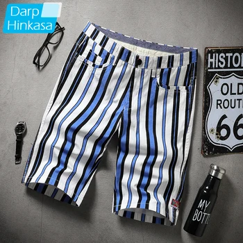 

DARPHINKASA 2020 New Casual Loose Shorts Men Tooling Shorts Five-point Pants Breathable Fashion Stripes Large Size Men Shorts