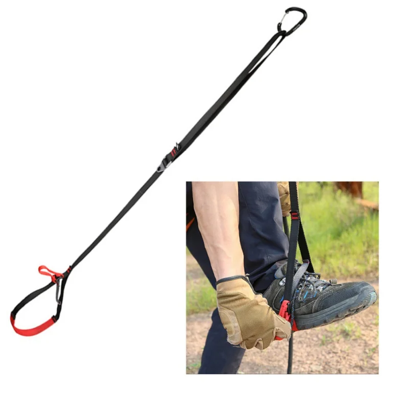 

Climbing Ascender Sling Belt Professional Adjustable Device Band Rock Climbing Mountaineering Webbing Foot Loop Accessories