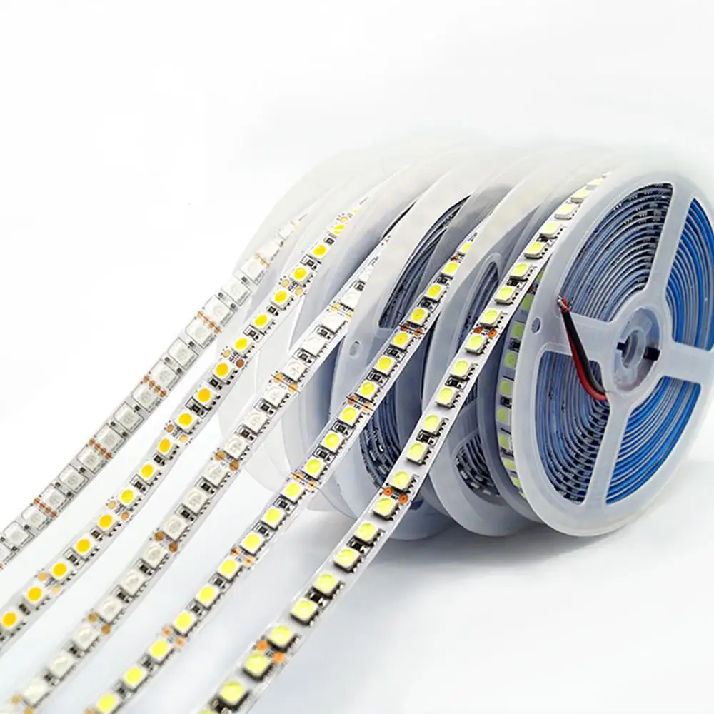 Светодиодная лента 5050 RGB белый/теплый белый DC 12V гибкий светильник/RGB теплый 120