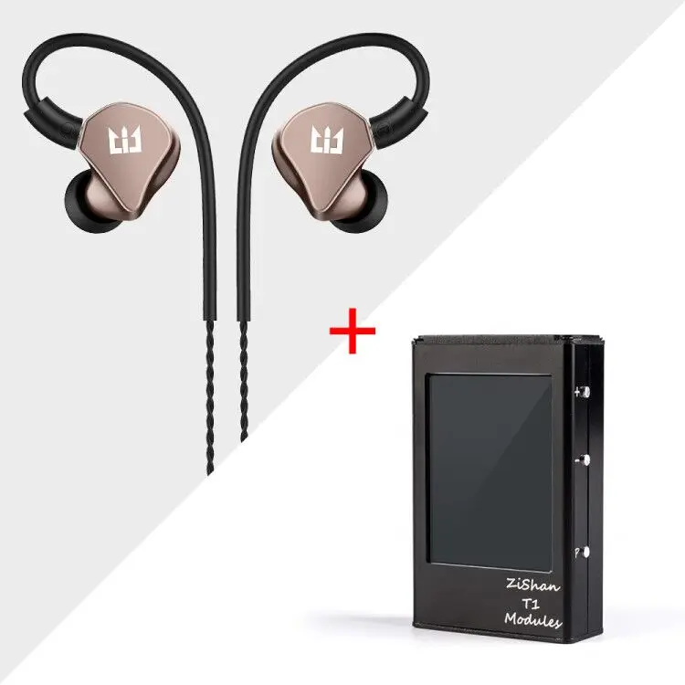 I4-Gold and T1 Три I4 1BA+ 1DD гибридные наушники в ухо на заказ ноулс BA драйвер HIFI бас наушники DJ металлические наушники для KZ ZS10 AS10 - Цвет: I4-Gold and T1
