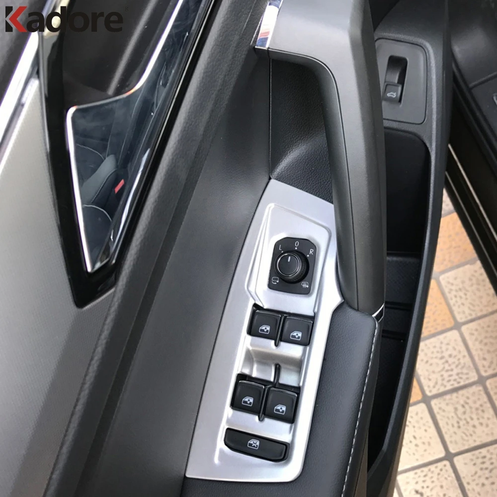 Для Volkswagen для VW Tiguan 2017 2018 2019 MK2 карбоновое волокно интерьер автомобиля