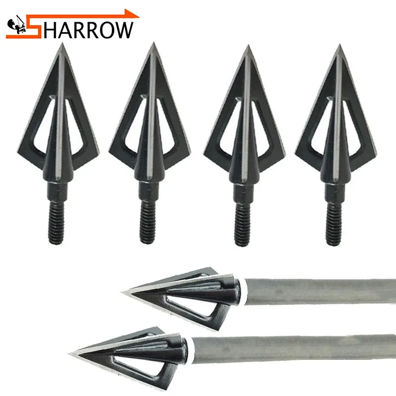 3/6Pcs Tiro Con L'Arco 100Grain Freccia 2 Centimetri Di Larghezza Lame Punte Di 8-32Thread Freccia Testa Per Gli Archi Di Caccia Di Tiro Accessori