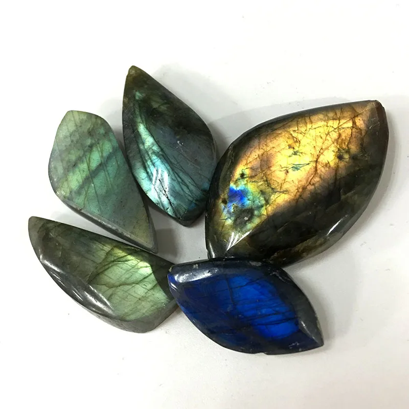 

1PCS Labradorite Pendant Blue Stone Crystal Craft Moonstone Healing Quartz For Wicca Decor For Gift XYW