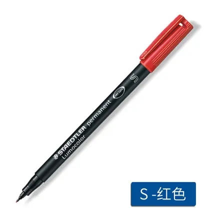 3 шт STAEDTLER 313S 317M rotuladores цветные художественные чернильные маркеры, маркировочные канцелярские принадлежности, офисные школьные принадлежности, быстросохнущие водонепроницаемые - Цвет: Red S