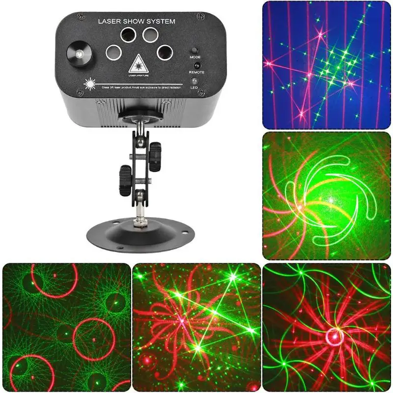 Мини лазерный проектор rgb 48 узор портативный лазерный свет для DJ сцены диско