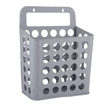 

Foldable Organizer Sundries With Handles Plastic Container Large Capacity Wall Mounted Solid Household Storage Laundry Basket