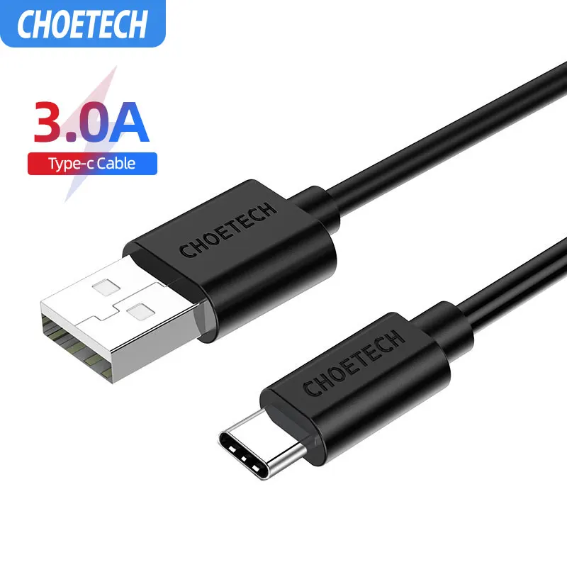 CHOETECH качество 3A Реверсивный usb type C кабель для зарядки мобильного телефона