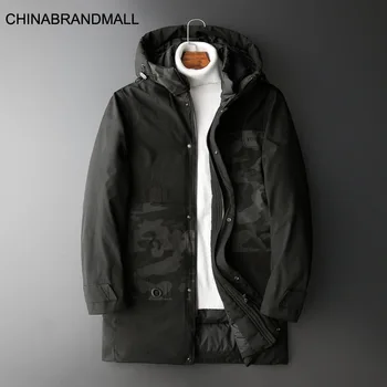 

Winter Men Plus Fat Plus Size Cotton-padded Jacket Young Men Fat Man Leisure With Cap Spell Color Cotton-padded Jacket Coat