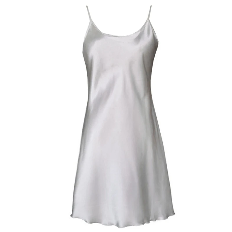 Женская атласная ночная рубашка сексуальный подол в форме лотоса Слинг сорочка Мини Пижама для кормящих женщин ночное белье пижамы BSN - Цвет: GY-2XL