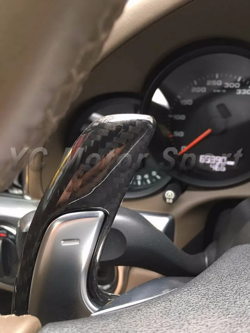 Porsche 911 997 991.1 918 970 971 Panamera 958 Cayenne Sport Model GT3RS Extended PKD Shift Paddle DCF Twill Weave Glossy Finish  (18)
