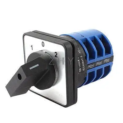 

380V 32A 1-0-2 3P 12 Screw Terminal Rotary Cam Universal Changeover Switch