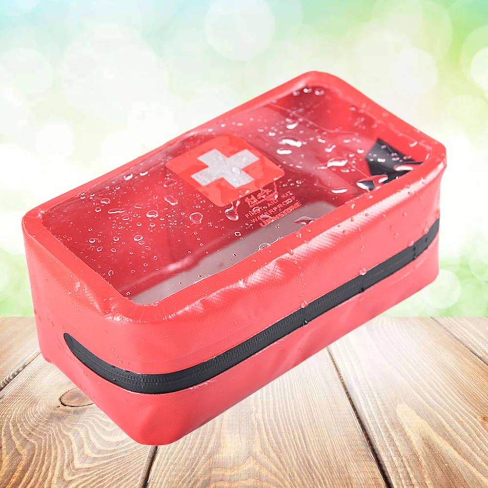 Bolsas portátiles transparentes para acampada, Kit de primeros auxilios de supervivencia, impermeable, tamaño pequeño