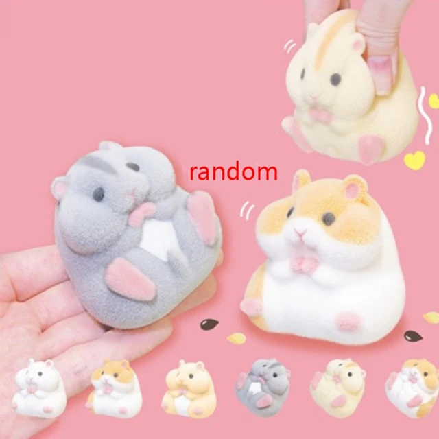 Capsule Toys Kawaii Fatty Milky Hamster Flocking Plush Dolls  Gashapon Toys  Dog Toys  Hamster Toys 1