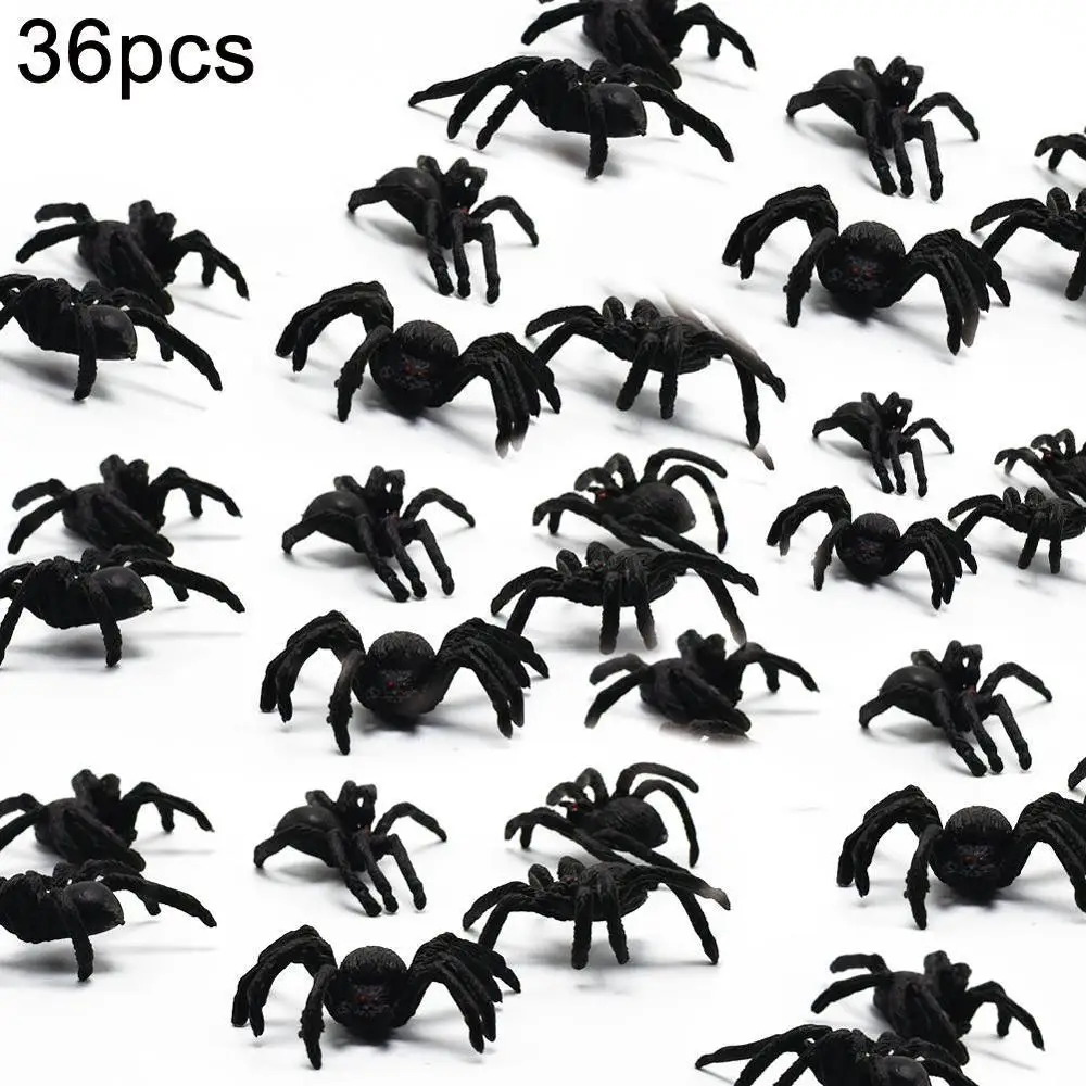 

Simulation Spider Jokes Toys Realistic Insect Animal Model Spoof Artificial Black Scary Gag Party Fun Novelty Trick Practica