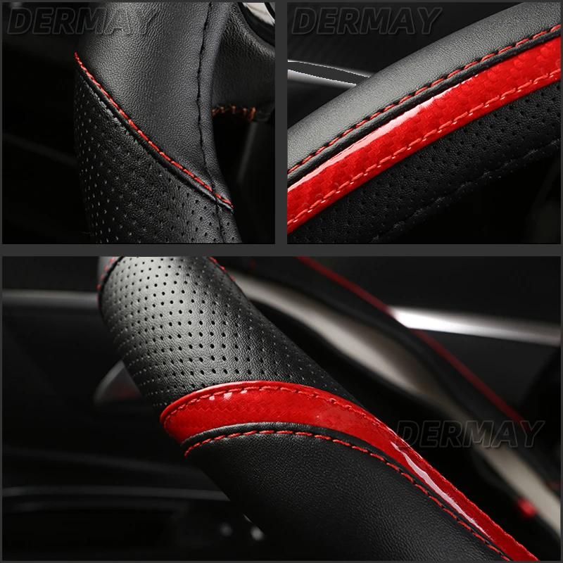 for Renault Logan 1 2 3 for Dacia Logan Car Steering Wheel Cover Microfiber  Leather + Carbon Fiber Fashion Auto Accessories - AliExpress