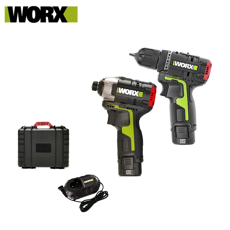 WORX WU130 WU132 12V Brushless Motor Drill Cordless Electric Drill Screwdriver Comboo Kit Power Tools Free Return W12