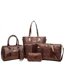 Композитные Сумки женские Сумки из искусственной кожи роскошные Брендовые женские сумки через плечо змеиная Большая вместительная многофункциональная сумка