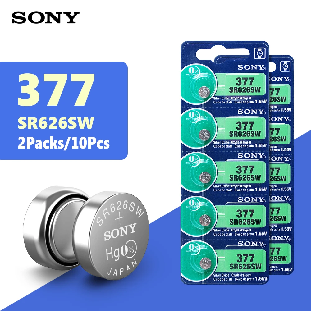 10 шт. Новинка для SONY 377 376 177 SR626SW 626 SR626 V377 AG4 часы батарея оксид серебра Кнопка монета ячейка Сделано в Японии