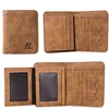 New Men's Wallet Short Frosted Leather Wallet Retro Three Fold Vertical Wallet Youth Korean Multi-Card Wallet 2022 ► Photo 1/6