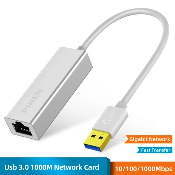 

USB3.0 Wired 1000M Network Card USB To RJ45 Converter Ethernet Lan Adapter Hub For Windows 7/8/10 / XP TV Set-top Box