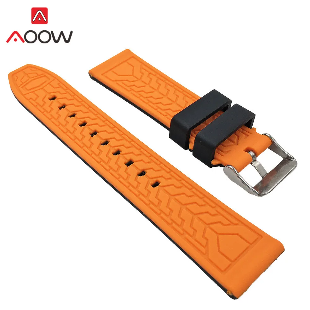 Premium Waterproof Soft Silicone Sport Watchband - Durable Replacement Strap