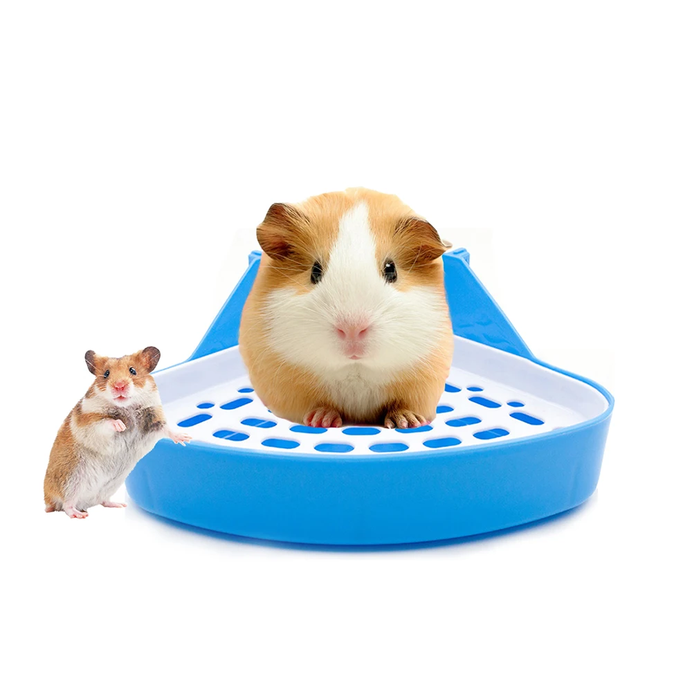 Pet Dog Rabbit Pee Toilet Small Animal Hamster Guinea Pig Litter Tray Corner New 