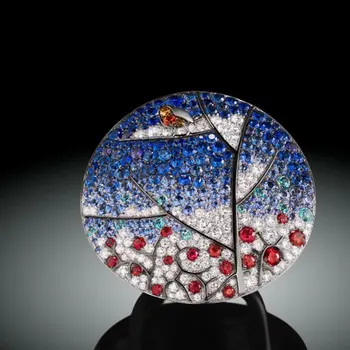 

GODKI Luxury Bird Tree Statement Finger Rings for Women Wedding Cubic Zircon CZ African Bridal Dubai Chic Rings Jewelry 2020