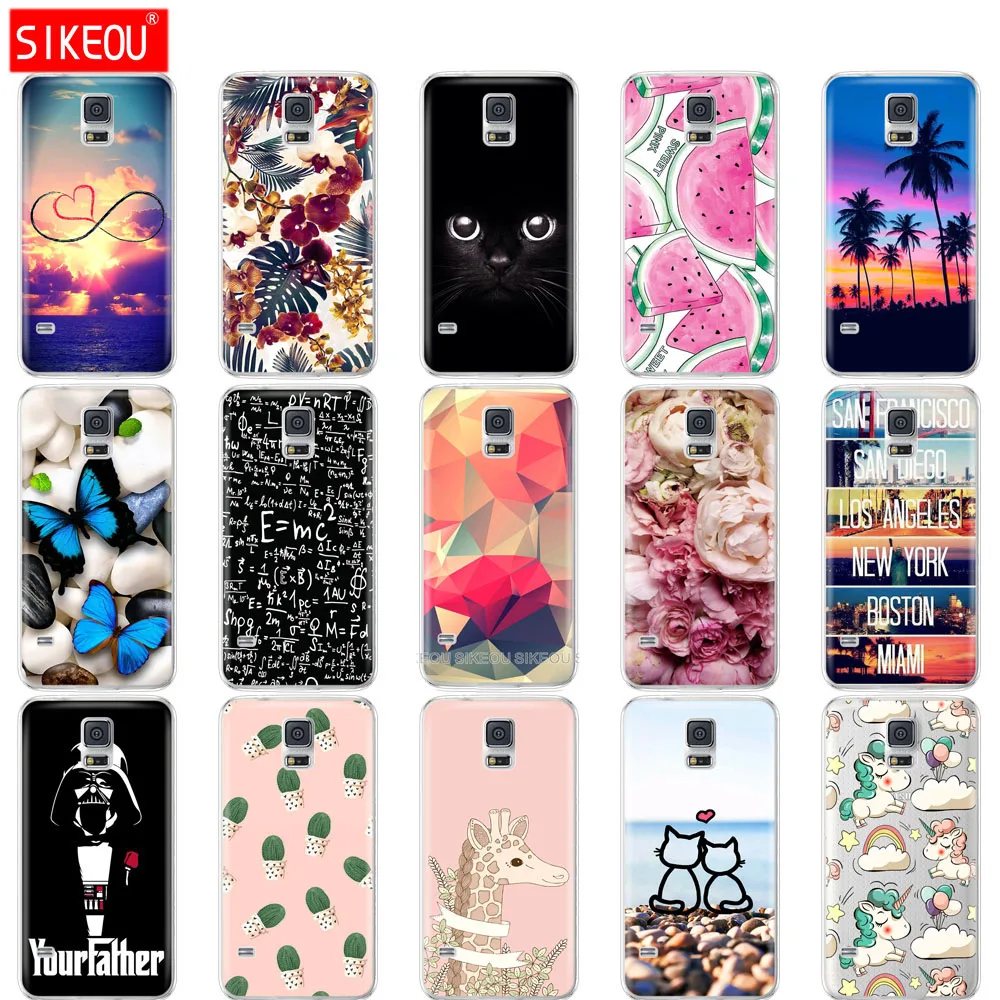 Мягкий силиконовый чехол для Samsung Galaxy S5 телефона SamsungS5 Neo i9600 SM G900F butterfly|Бамперы| |
