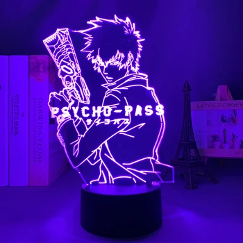 Manga motyw Psycho-Pass lampa Led dla dziecka dekoracja sypialni lampka nocna prezent urodzinowy stół do pokoju akrylowe Anime 3d światła motyw Psycho-Pass tanie i dobre opinie Brangdy Night Light CN (pochodzenie) ROHS Z certyfikatem VDE Lampki nocne Z tworzywa sztucznego Żarówki LED Touch 110 v