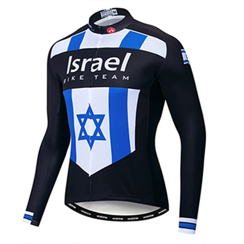Велосипедная майка мужская с длинным рукавом велосипедная Джерси рубашка Бразилия Израиль Колумбия Россия Германия Польша MTB велосипед Майо Ciclismo - Цвет: CF0190 Israel