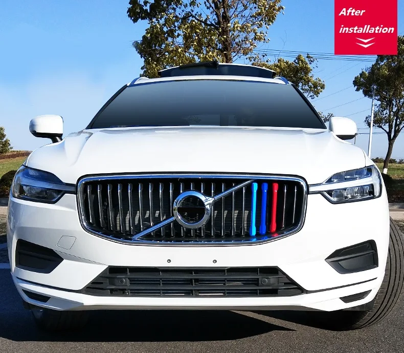 Для Volvo xc60 стандартная модель Трехцветная в сеточку Декоративная полоса новинка в сети модифицированные специальные цветные наклейки