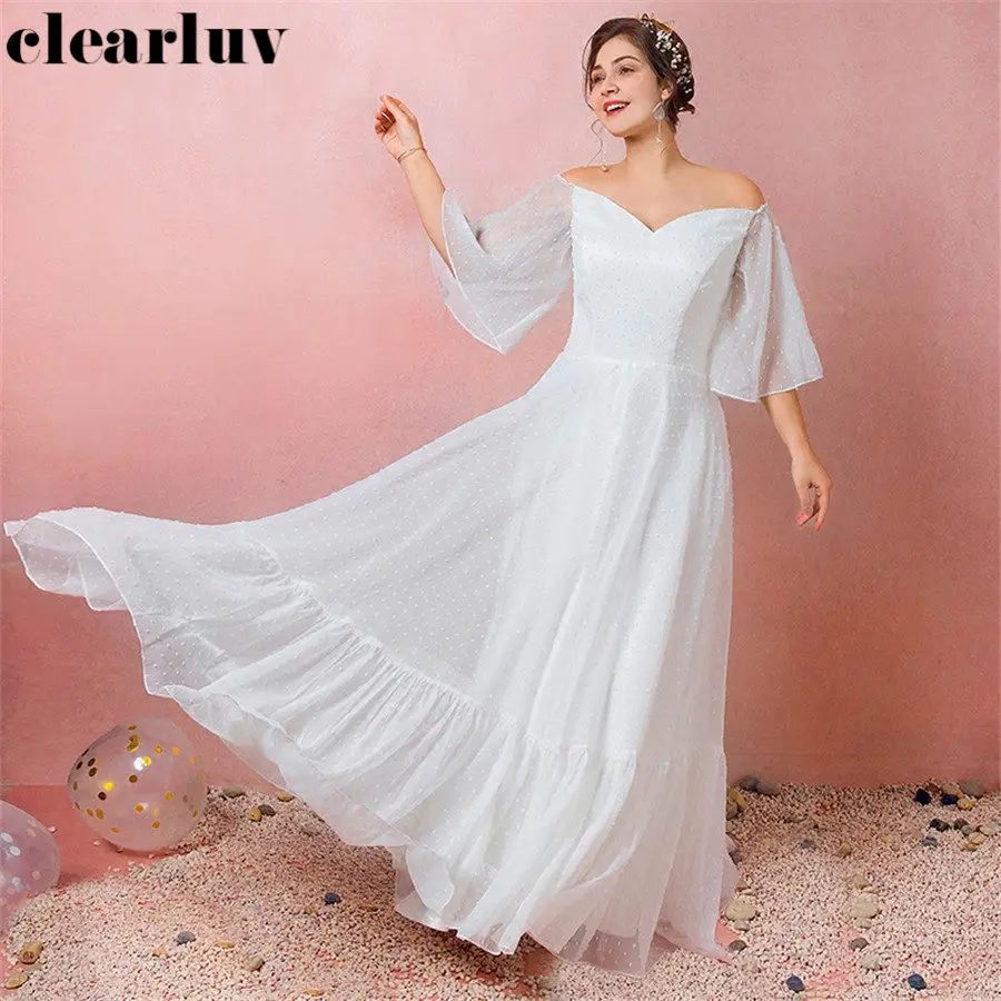 Off Shoulder Vrouwen Party Jurken Boothals Lange Avondjurk Nieuwe Plus Size Robe De Soiree T476 2019 Wit Eenvoudige avondjurken Off Shoulder Vrouwen Party Jurken Boothals Lange Avondjurk Nieuwe Plus Size Robe De Soiree T476 2019 Wit Eenvoudige avondjurken